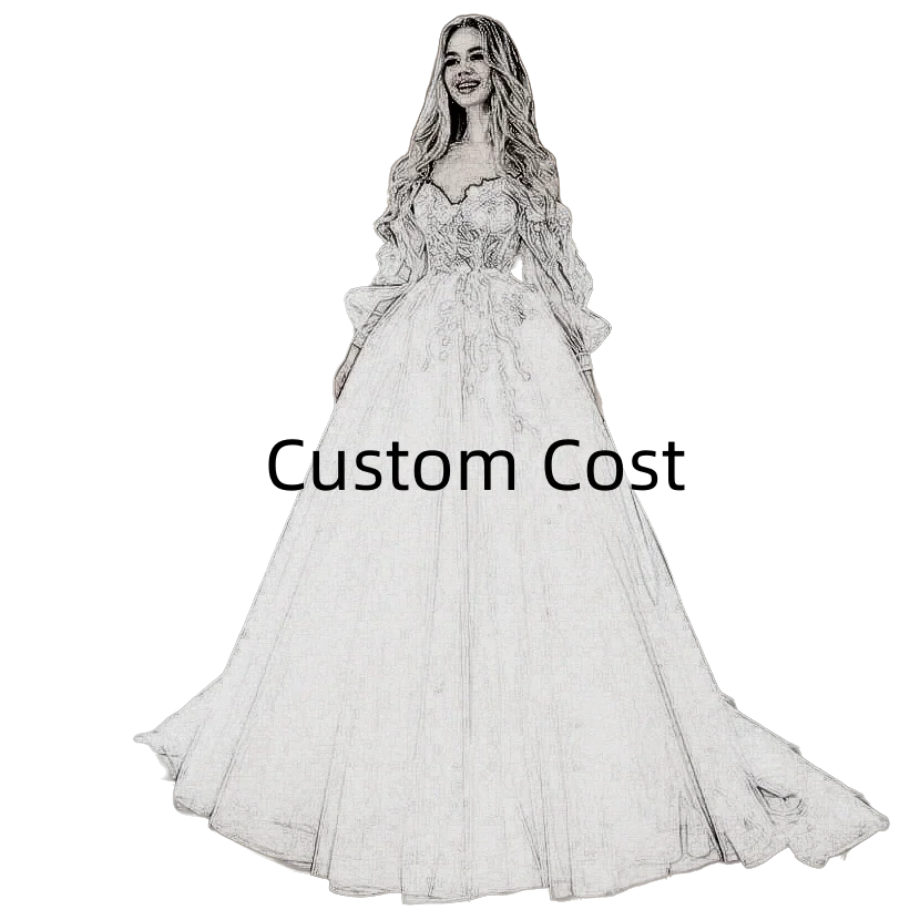 Custom cost of Wedding Dresses Lace Appliques Wedding Bride Gowns Court Train Backless Vestido De Noiva