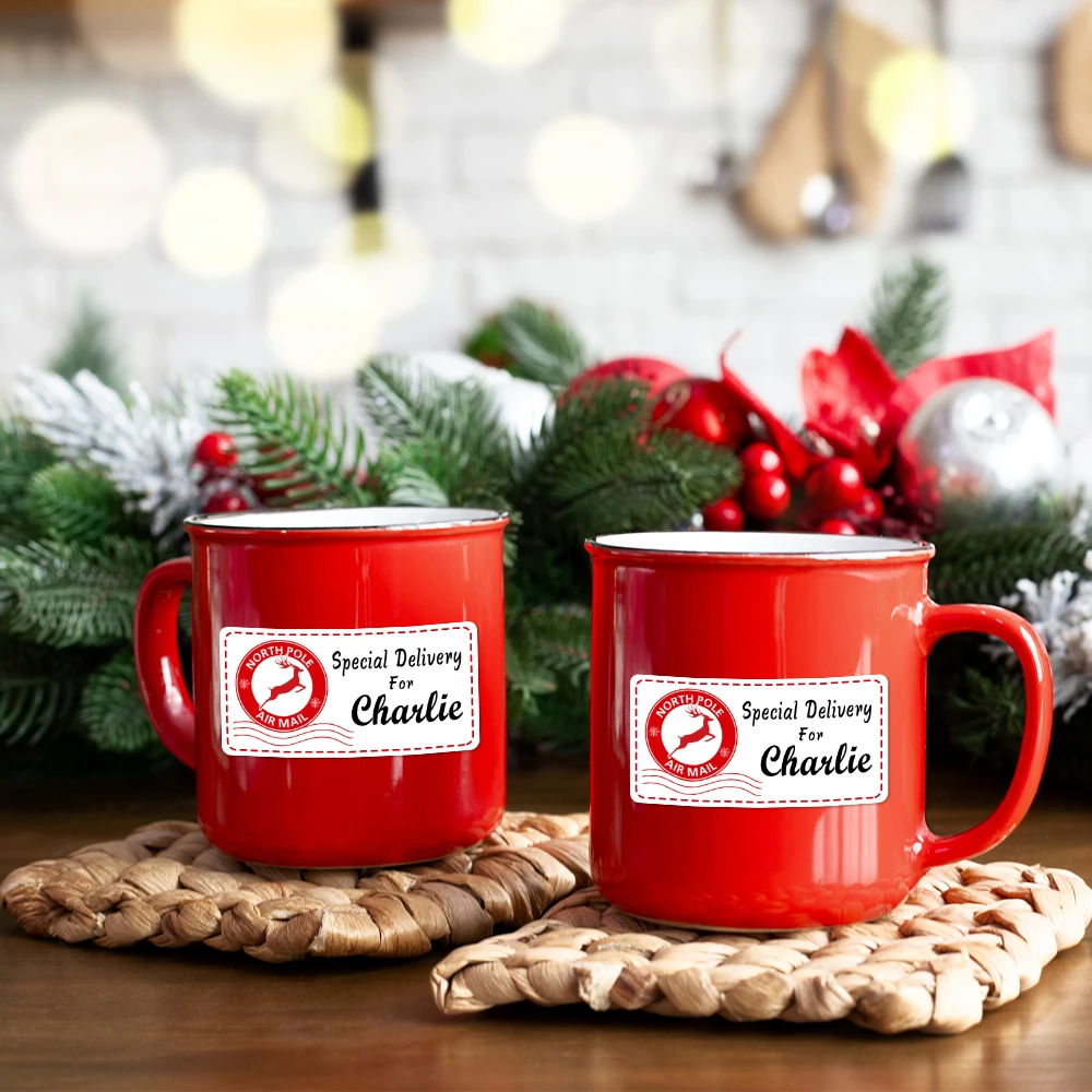 Personalisierte Weihnachtsstempelaufkleber, versiegelte dekorative Aufkleber für Geschenke und Briefe