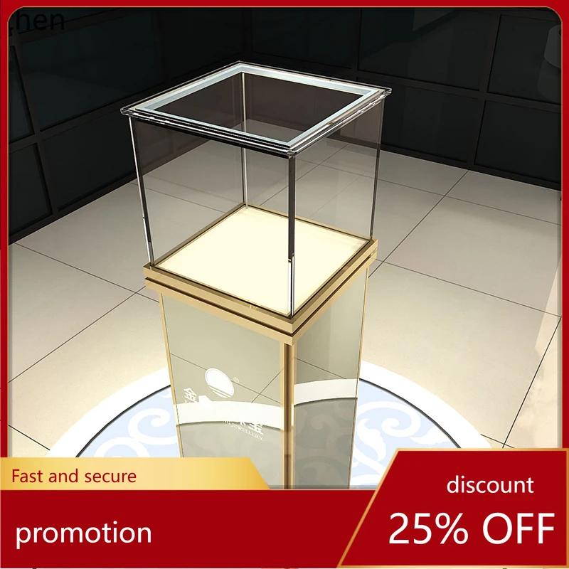 HT Glass Sample Cabinet Shelf Exhibition Jewelry Display Shelf Jewelry Counter