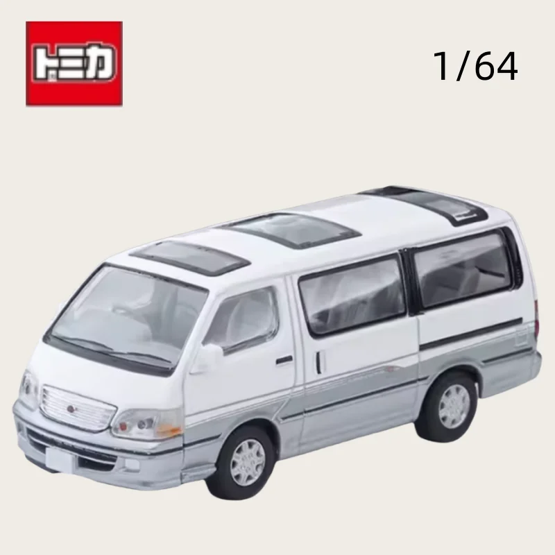 TOMICA TLV 1:64 N216d Toyota Hiace Wagon Super Custom, Alloy static miniature car Hipster play model, holiday gift for boys.