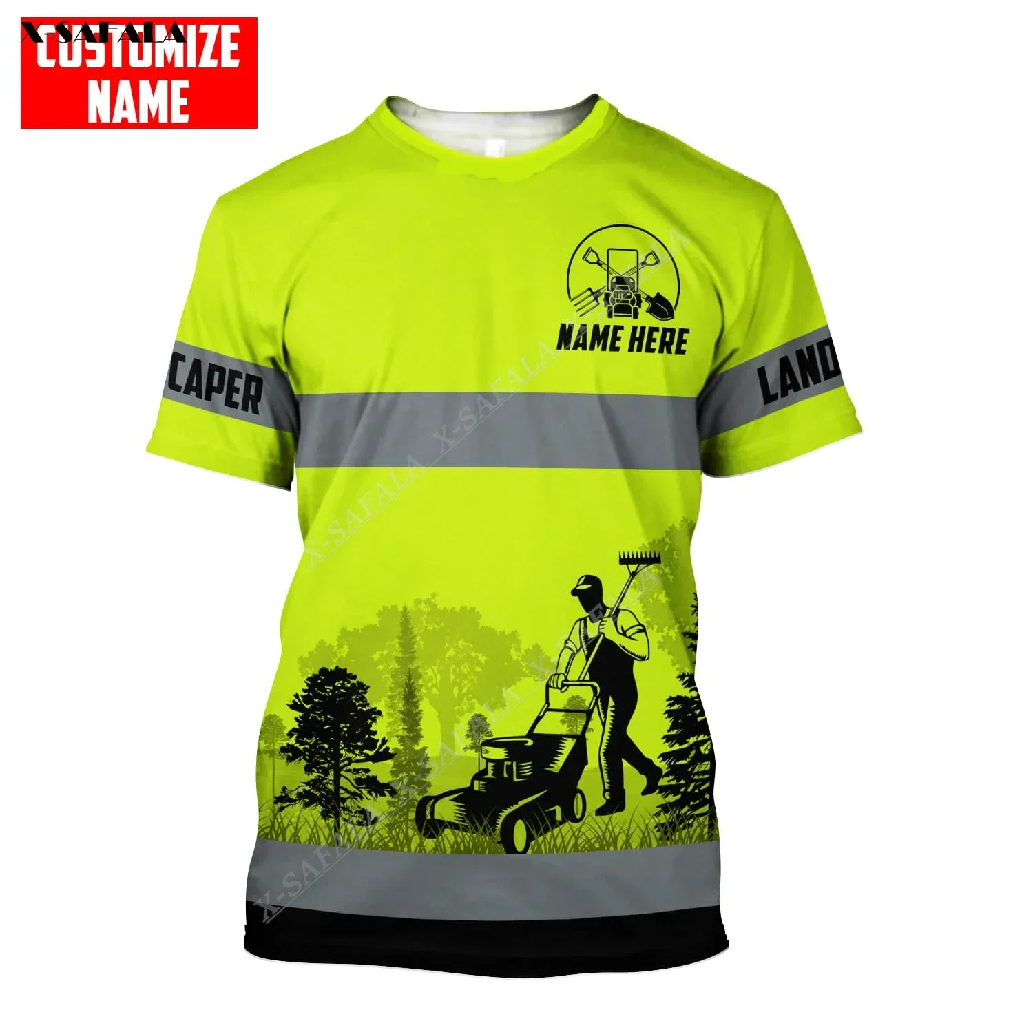 اسم مخصص Lineman لحام سائق شاحنة ميكانيكي كهربائي شاحنة ثلاثية الأبعاد تي شيرت مطبوع الرجال تي شيرت غير ملابس العمل تأثيري موحدة السلامة