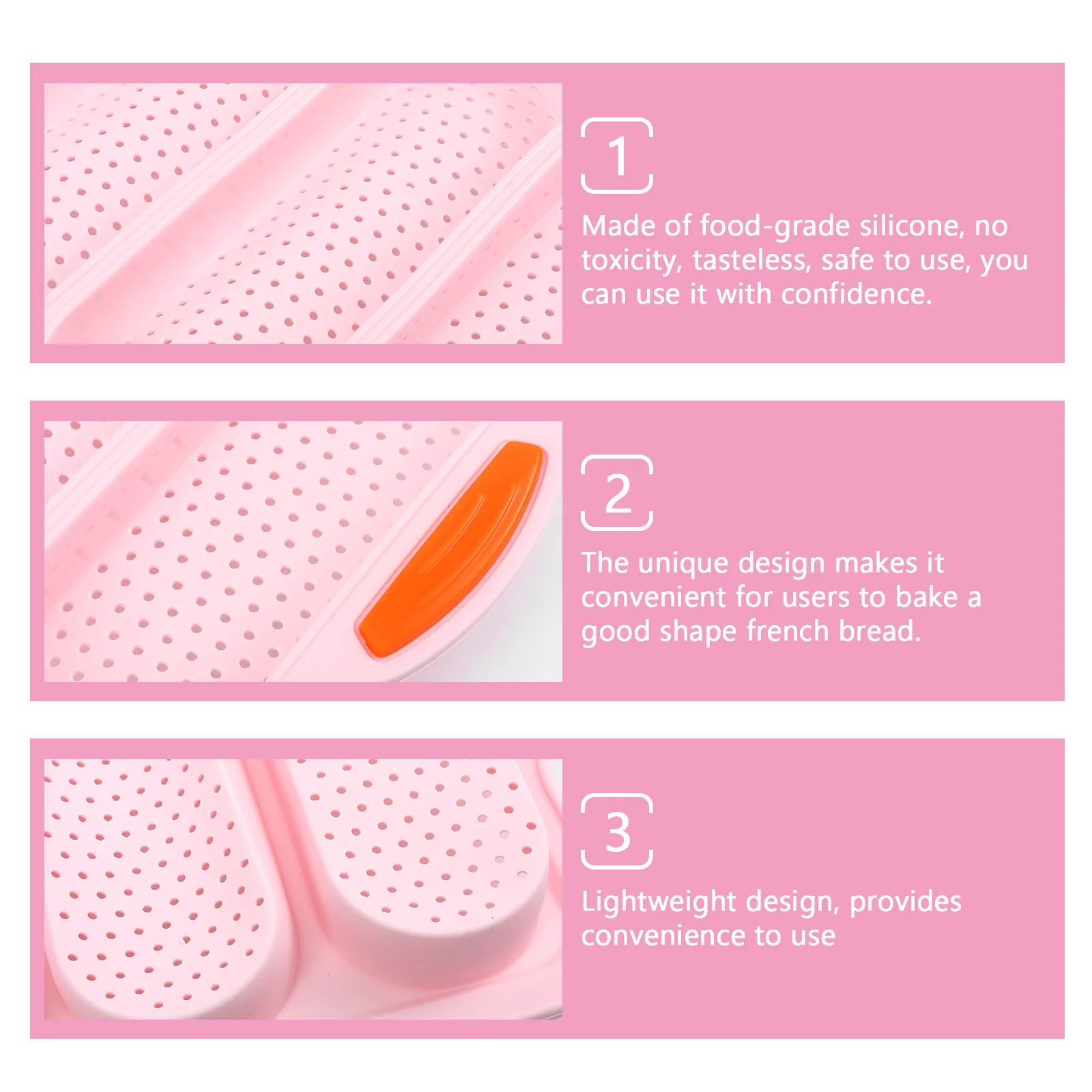 

Silicone Pot Baguette Mold Bread Large Silica Gel Loaf Pans for Baking Mould