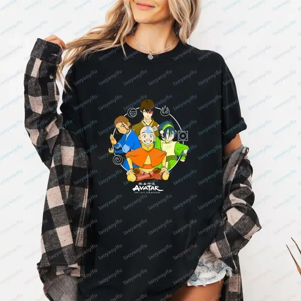 Avatar The Last Airbender - Unique Leisure Fun Gender-neutral Classic Cotton Short-Sleeved T-shirt for Both Men and Women