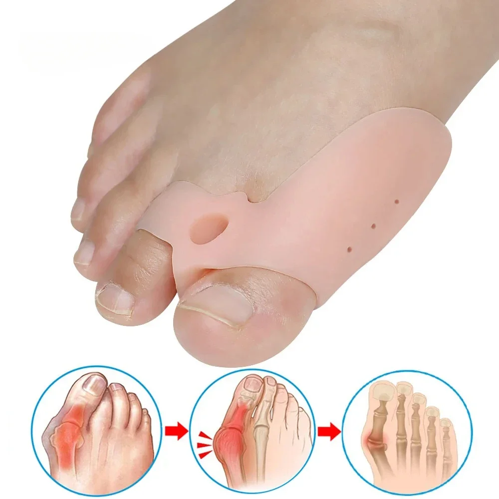 Pexmen 2Pcs/Pair Soft Bunion Corrector Toe Separators Spacers for Bunion Relief Bunion Cushion Protector with Gel Shield