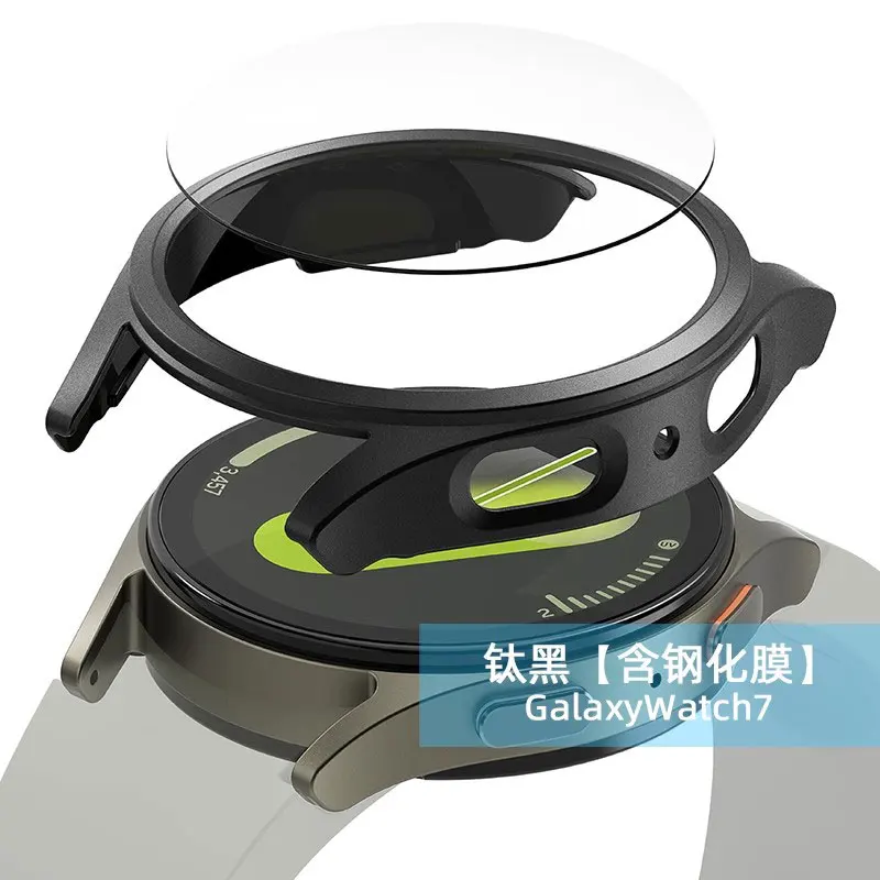 PC Case for Samsung Galaxy Watch 7/ FE/6/5/4 cover 44mm 40mm Full Tempered Glass+bumper screen protector Smart watch Accessories