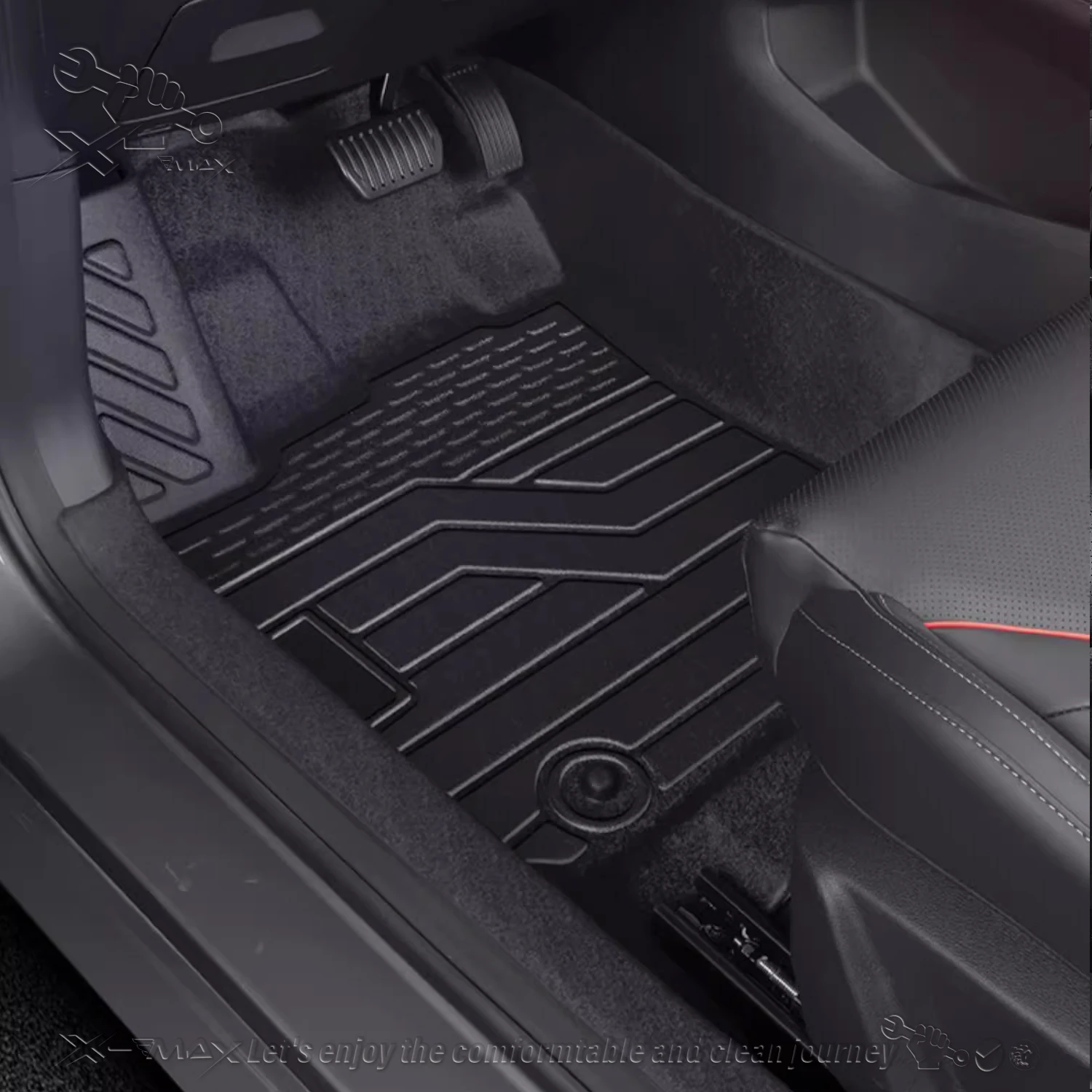 Left-hand Drive Car Floor Mat For Geely Seely COOL 2022-2024 Full Surround Foot Mat Automotive Floor Mat Floor Liner Water-proof