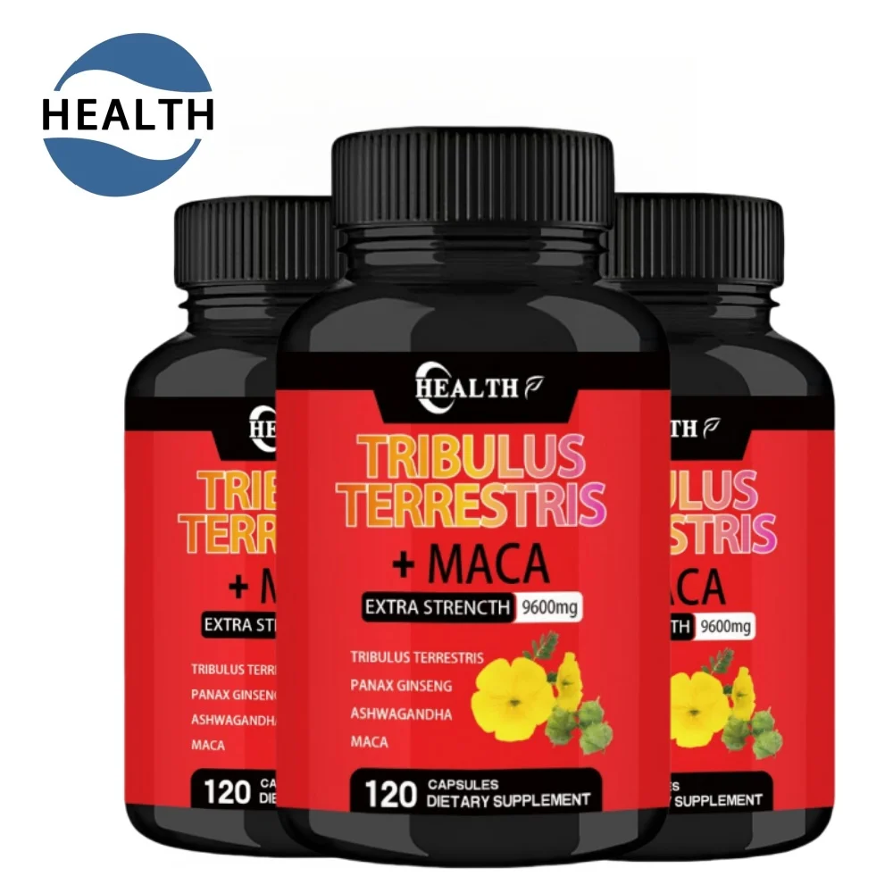 Tribulus Maca Extract Capsules 9600 Mg Boost Energy Endurance Natural Vitality