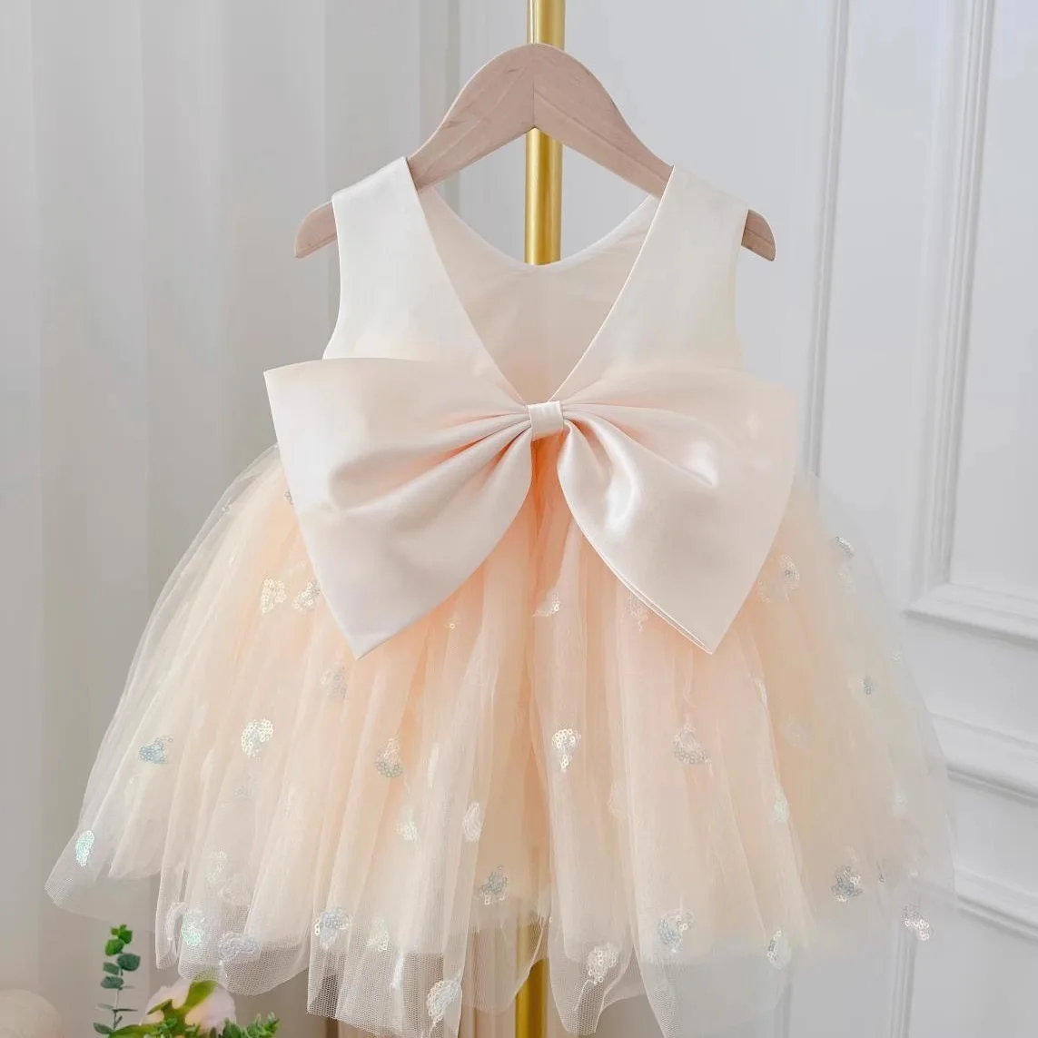 

Newborn Christening Gown Appliques Lace Flower Girl Dress for Wedding 1st Birthday Party Baby Outfit Baptism Kids Princess Gown