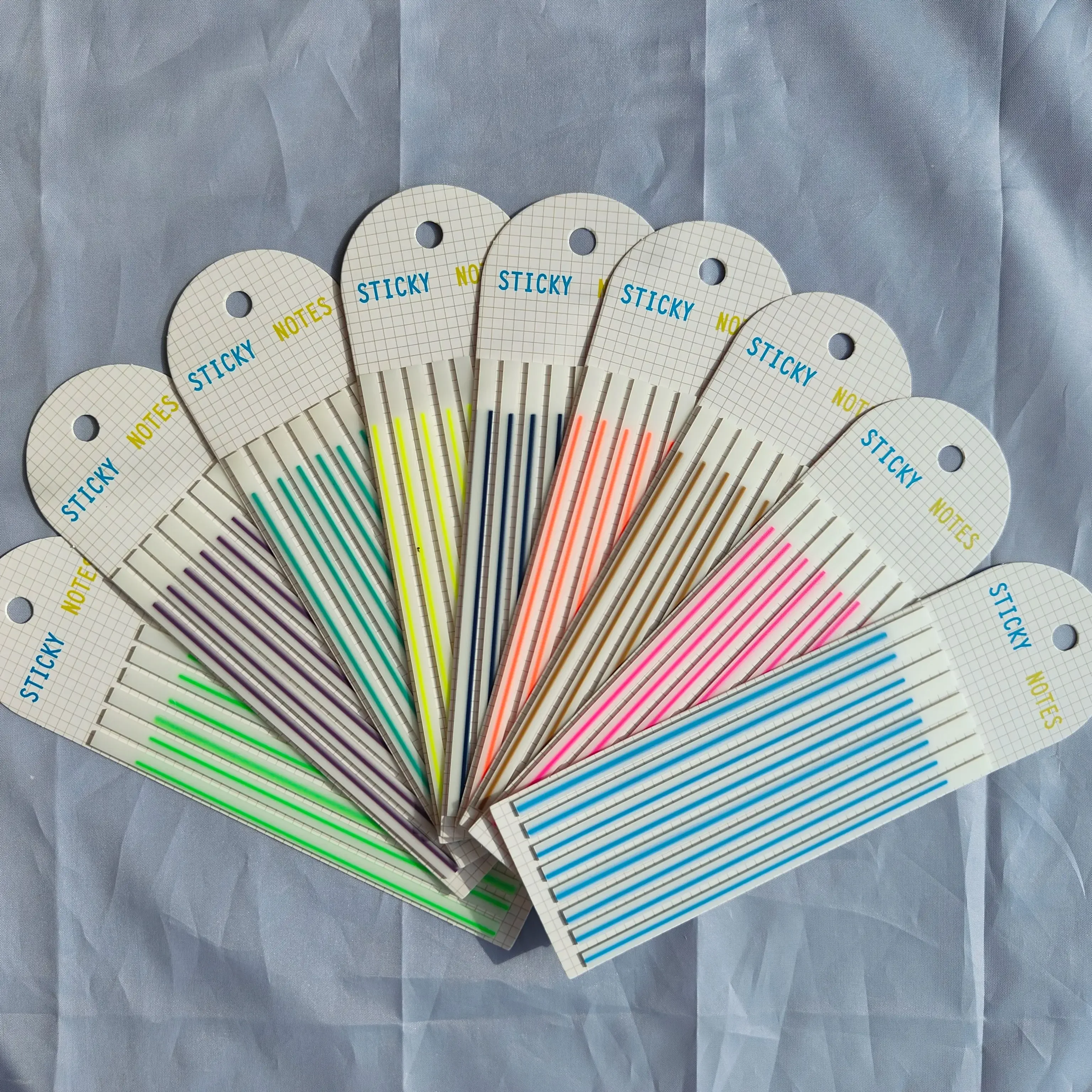9 Packs Transparent Sticky Notes Self-Adhesive Reading Book Annotation Notepad Bookmarks Kawaii School Supplies