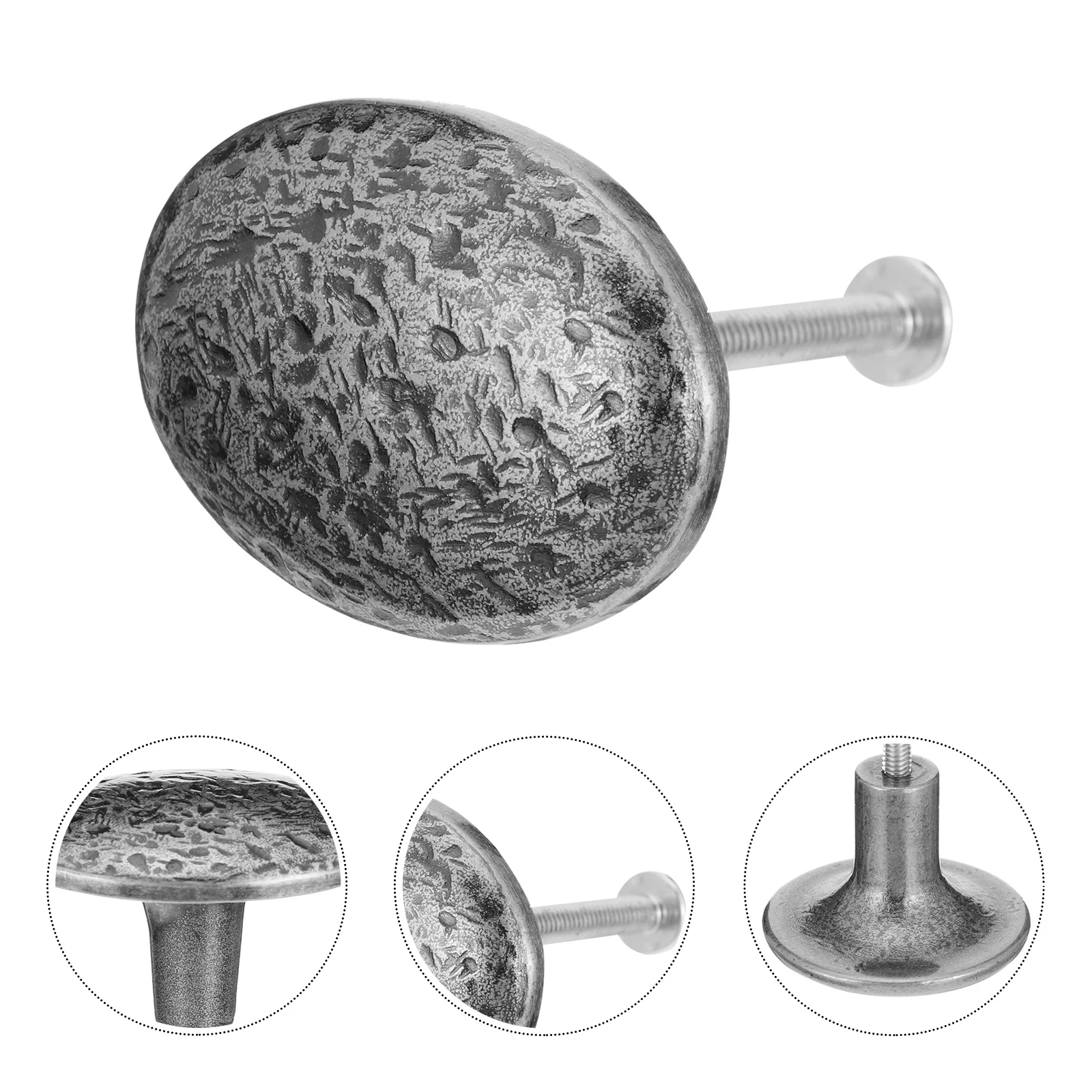 

Silver Drawer Cabinet Knobs Zinc Alloy Handles Furniture Door Pulls Moderate Size Smooth Workmanship Single Hole Knob