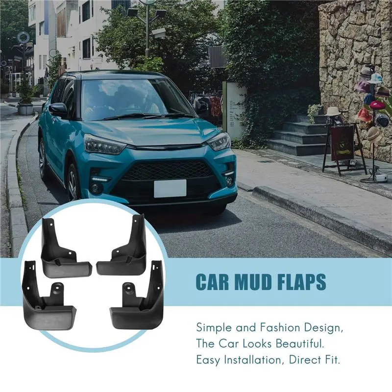 Top Sale 4PCS Mudflap For Toyota Raize Rocky 2020-2021 Fender Mud Flaps Guard Splash Flap Mudguard Accessories