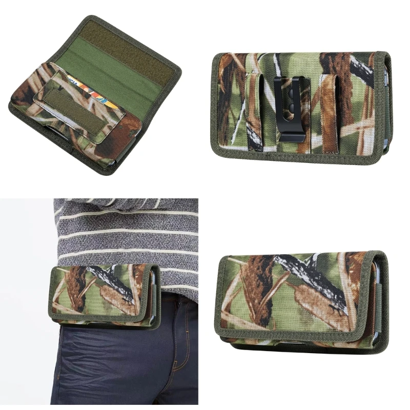 

Retro Camouflage Pattern Waist Bag with Belt Clip Men Outdoor Sports Hunting Mobile Phone Holster Portable Flip Case Phone Pouch