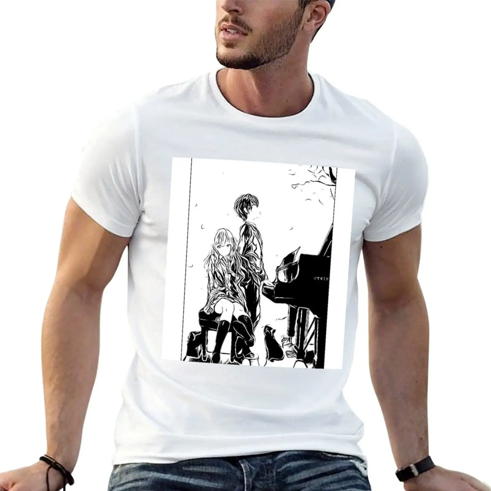 

Kimi and in - Lie man Your shirt t (Mono) t Uso no cotton April|Shigatsu pack Kousei T-Shirt wa shirts Kaori funny