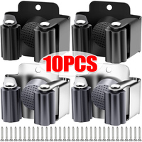 1-10Pcs Mop Broom Holder Wall Mounted Storage Clips with Screws Handle Hanging Tools for Home Kitchen Bathroom Garden Clips