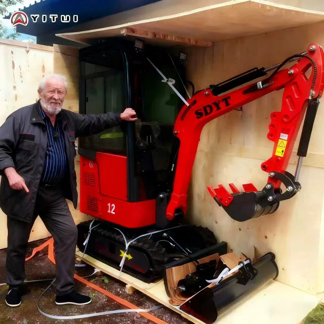 Europese standaard minigraafmachine Compacte kleine graafmachine Euro 5/EPA goedgekeurd hoog rendement voor tuin en constructie aangepast