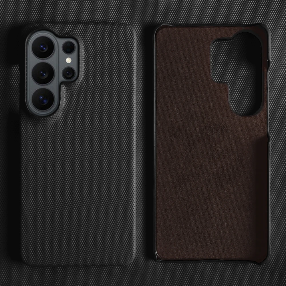 Business Leather Phone Case For Samsung Galaxy S26 Ultra Plus FE S24 S23 S22 S21 S25 Edge S20 Note20 Back Cover Cases Shockproof