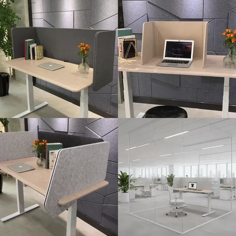 New Design Multipurpose Anti-noise 100% Polyester Fiber Panel Sound Absorbing Office Desk Polyester Divider Screen