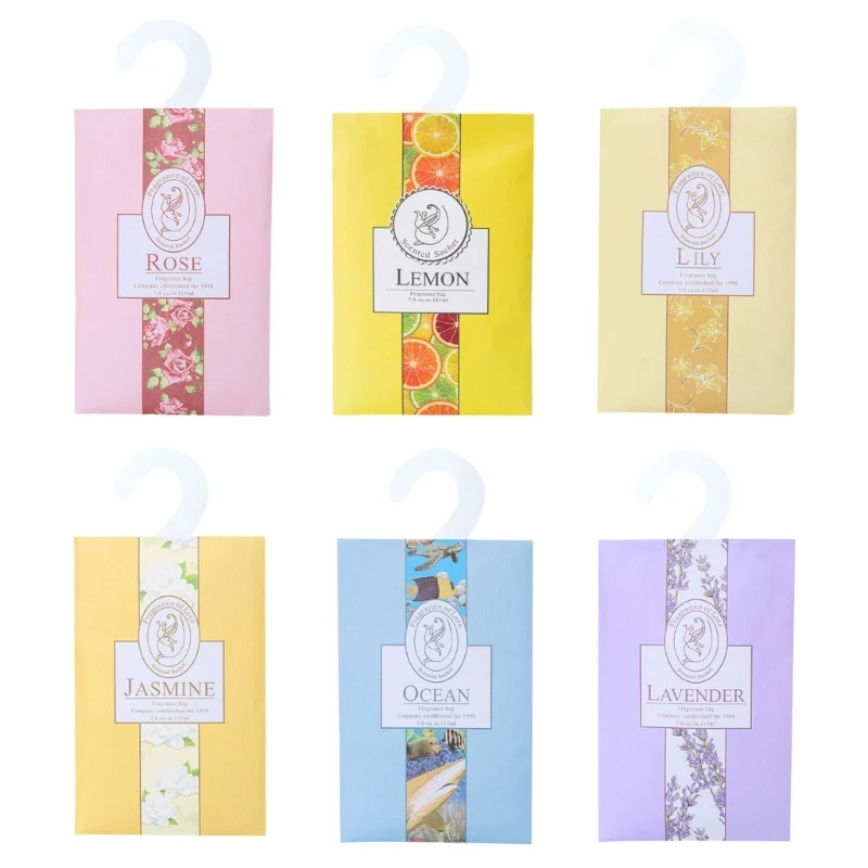 6 יחידות שקיות תלייה נגד עובש שקית ריחני טיהור אוויר ארון בגדים לבית