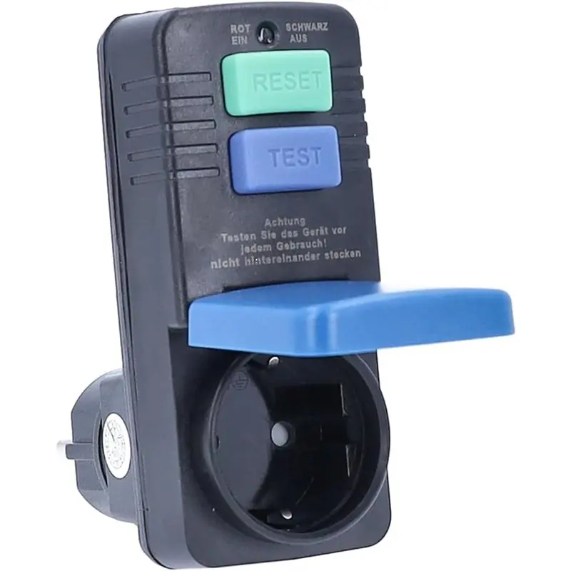 AA77 2X Personal Safety Protection Adapter Plug PRCD Socket FI Circuit Breaker Connector 30Ma For Anti-Electric Shock EU Plug