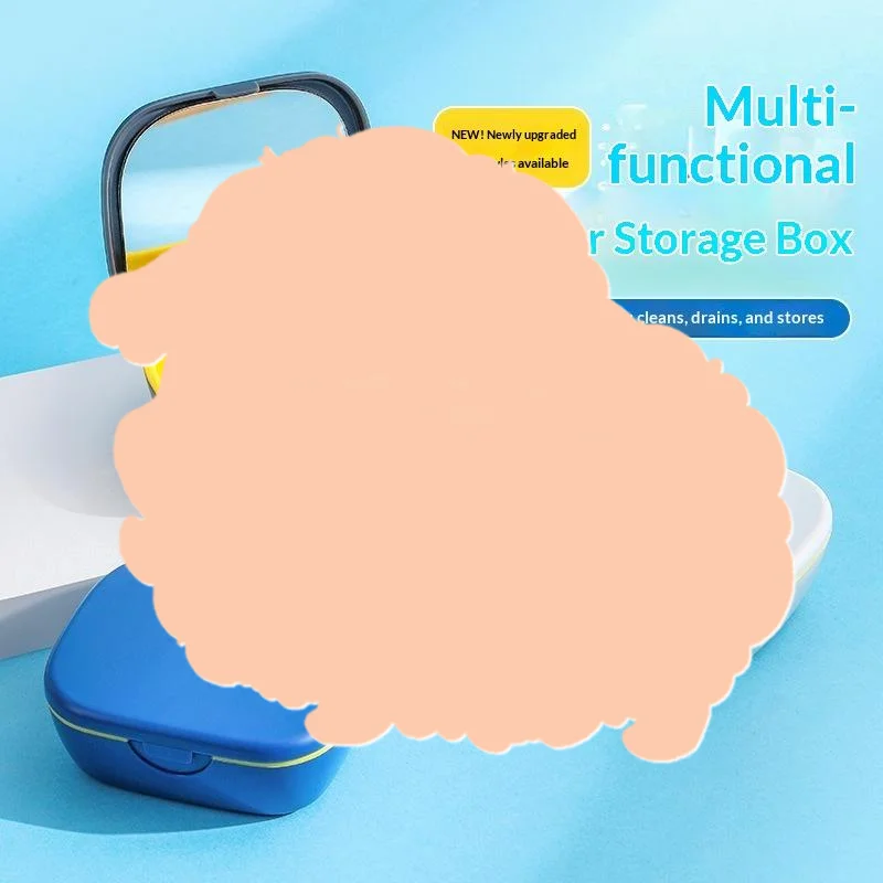 Multifunctional Retainer Case Drainage Storage Soak Wash Box For Aligner Denture Organizer Use For Dental Care Storage Kit