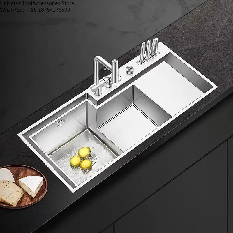 

Модная кухонная мойка из нержавеющей стали 2025 года с водопадным изливом, современная, ручной работы