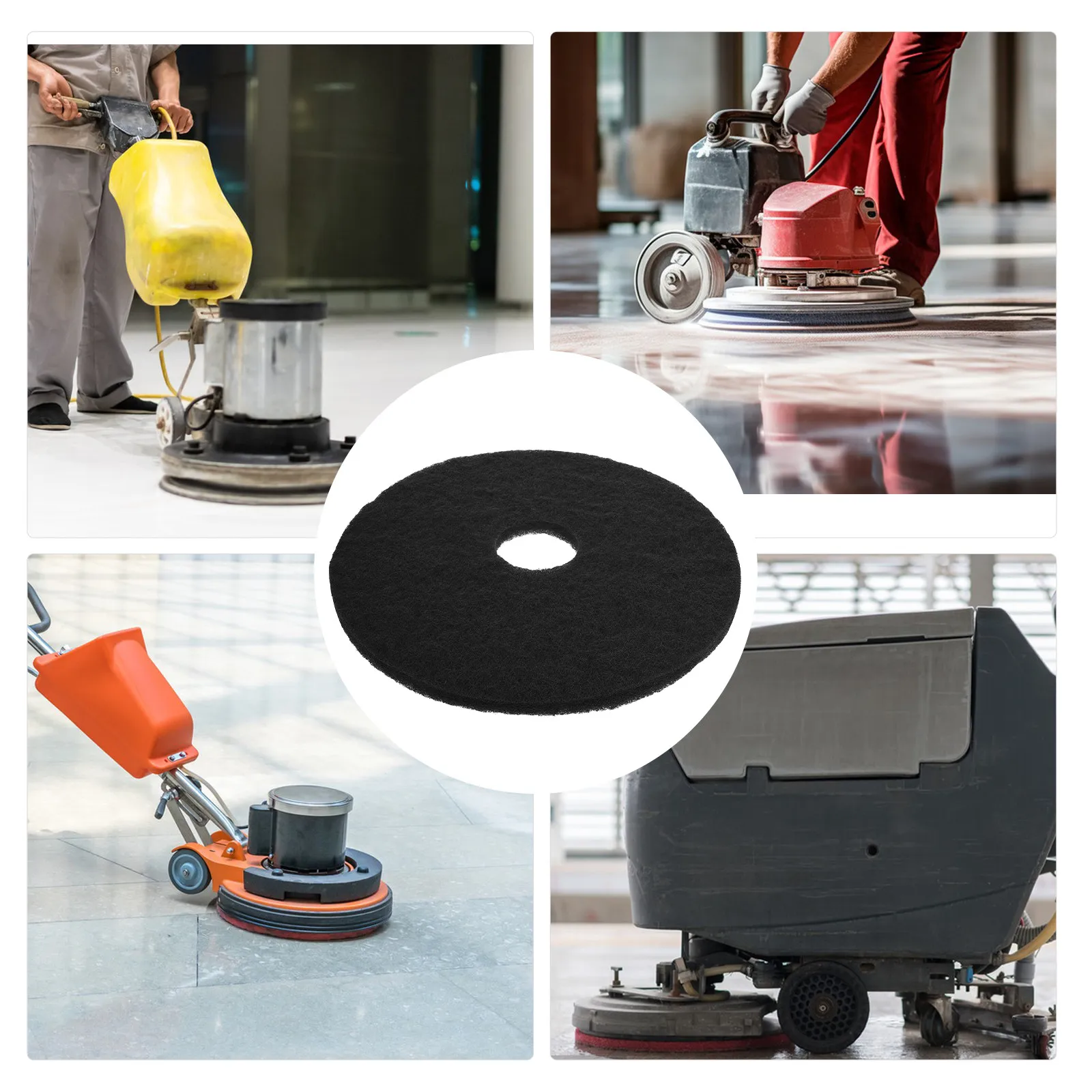 

Floor Polishing Cleaning Pad Fabric Material Long Lifespan Floor Machine Cleaner Pad Replacement Easy Install for Tiles Hardwood