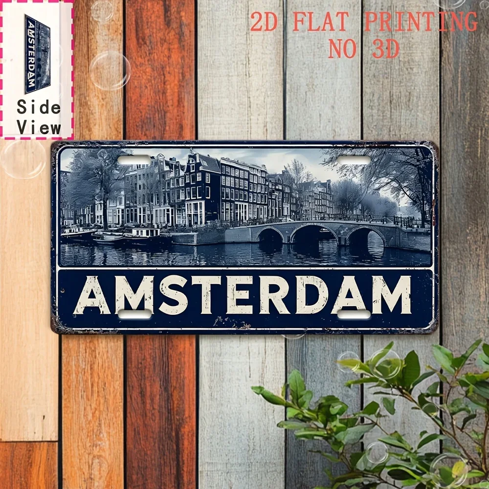 2D Flat, 2D Flat Printing, Outdoor Plaques And Wall Art, 1pc, Retro 