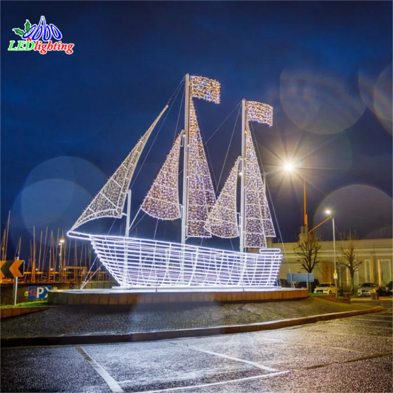 

Custom. new design outdoor waterproof custom LED 3D motif train boat ship car light for outdoor decorate