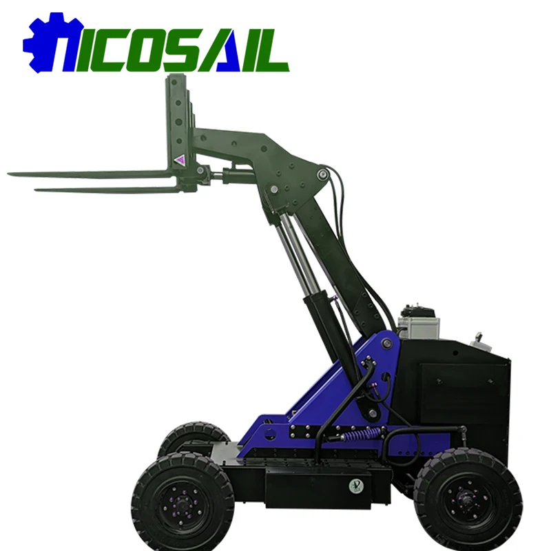 

Cheap CE EPA portable forklift for outdoor small cargo transportation hydraulic lifting tank forklift