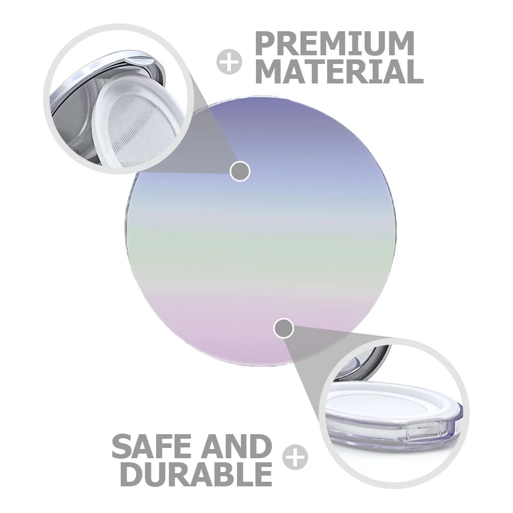 صندوق بودرة سائب مكون من قطعتين، حاوية بودرة مكياج محمولة رفيعة للغاية، غطاء شفاف، مادة ممتازة متينة، تصميم أنيق #1