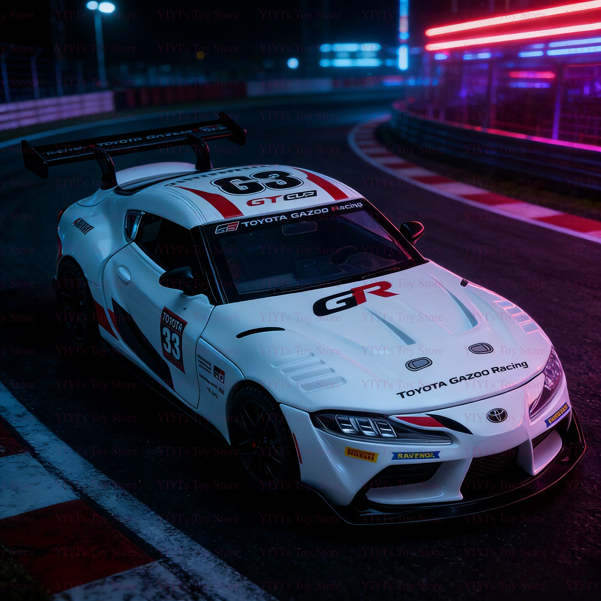 

1:32 GR SupraGT4 Alloy Modified Sports Car Model Diecast Metal Track Raing Car Vehicles Model Sound and Light Children ToyGiftA3
