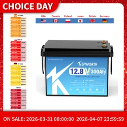 KEPWORTH 12V 180Ah 300Ah Lithium Iron Phosphate Battery With Upgraded BMS 6000 Cycles For RV Campers Golf Cart Off-Road Off-Grid