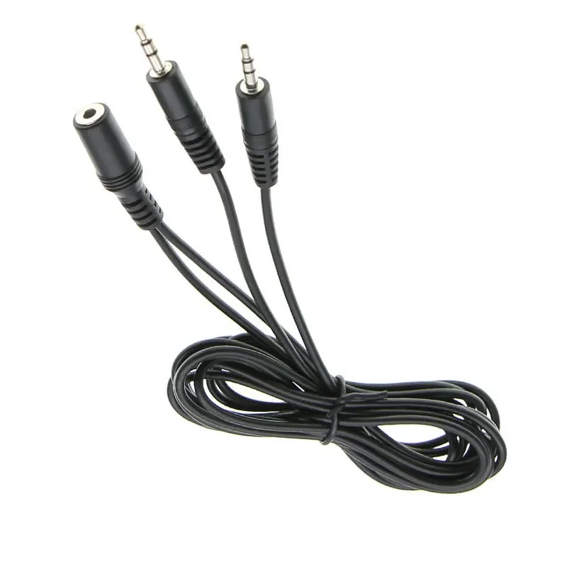 3.5mm Two-in-one Audio Cable, One Female To Two Male Audio Conversion Cable, One Point Two Speaker Sharing Cable