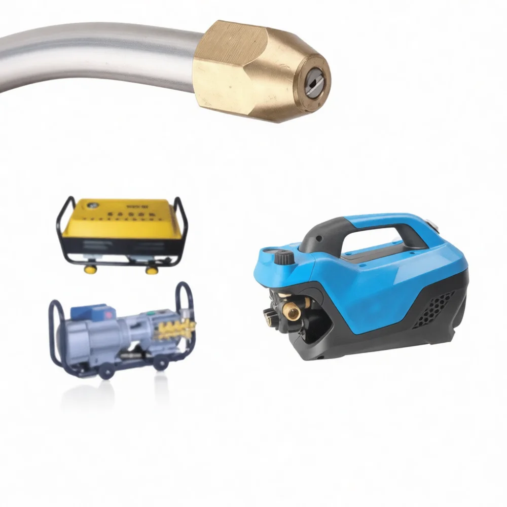 Curved Spray Nozzle For High Pressure Washer Wand Stainless Steel Cleaning Accessory For Solar Panel And Auto Wash