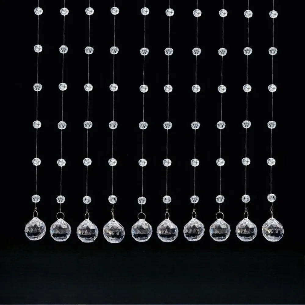 10 pieces Craft Beads Acrylic Wedding Bead Curtain, Crystal Pineapple Strands for Wedding Decor, DIY Ceiling Hanging Backdrop