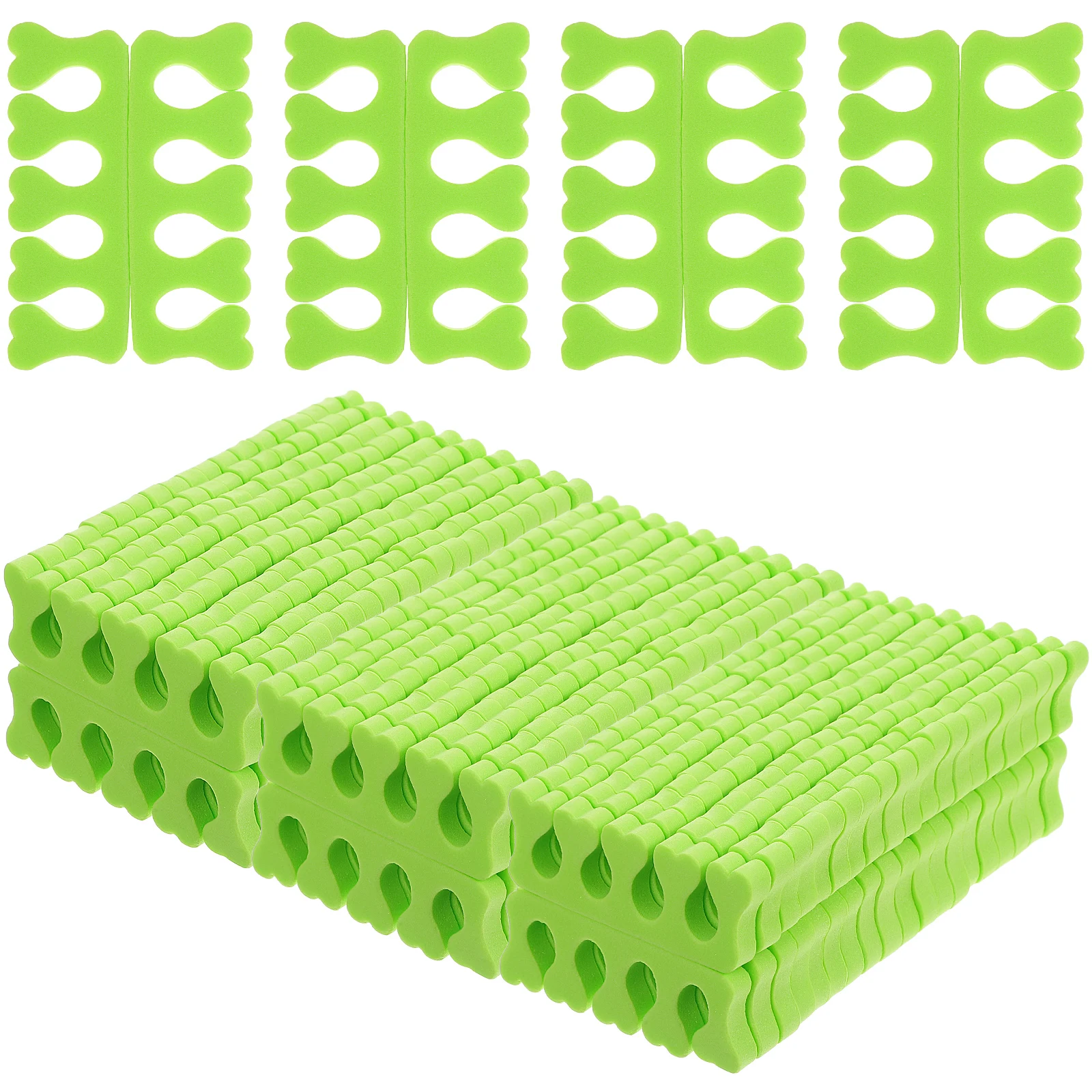 

100 Pairs Heart Shaped Toe Separators Disposable Sponge Foam Spacers for Nail Salon Use High Density Comfortable