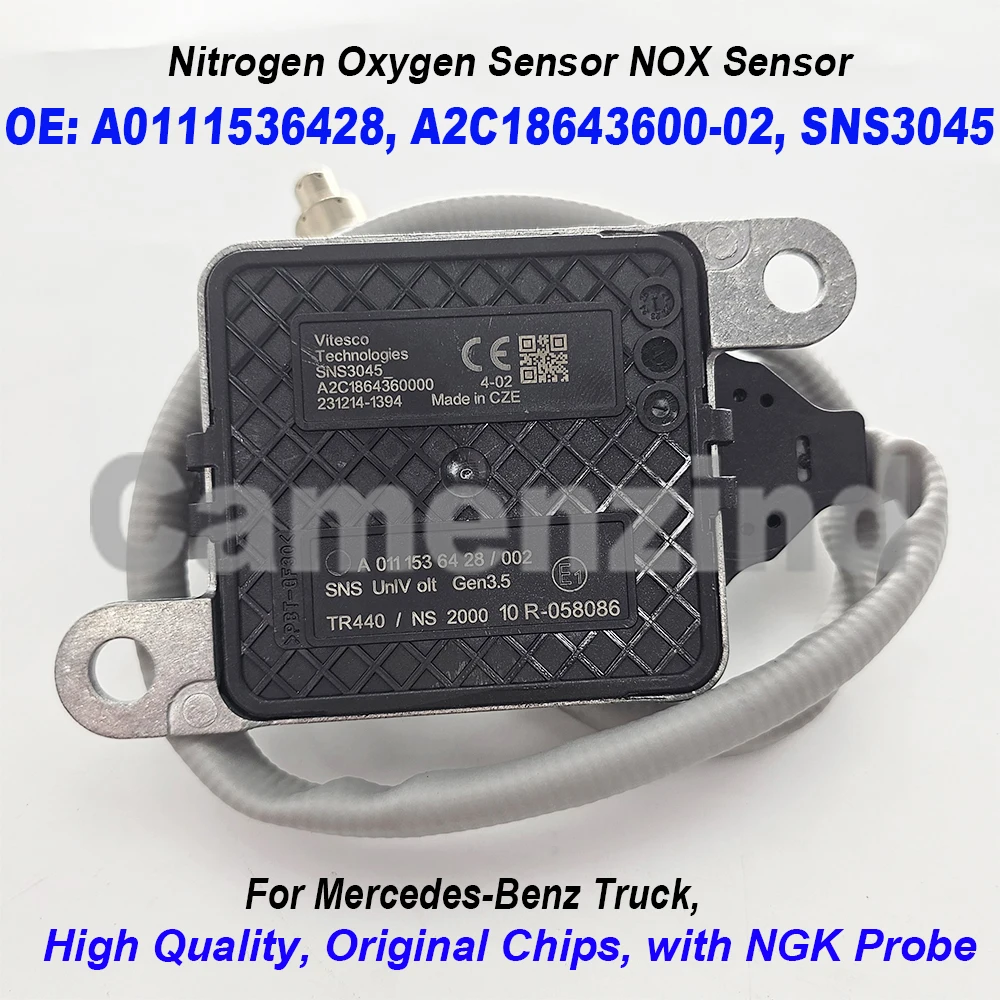 

A0111536428 A2C18643600 SNS3045 Nitrogen Oxygen Nox Sensor 24V for Mercedes-Benz Actros MP5 Detroit Diesel Truck A2C18643600-02
