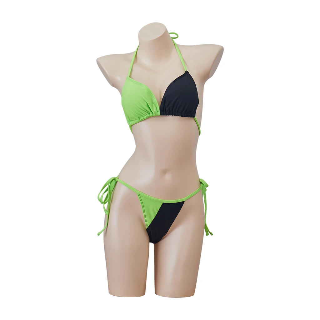 Shego Swimsuit Cosplay Costume Nami Blue Bikini Anime mememe Sexy Costume Pam Summer Beach Swimwear