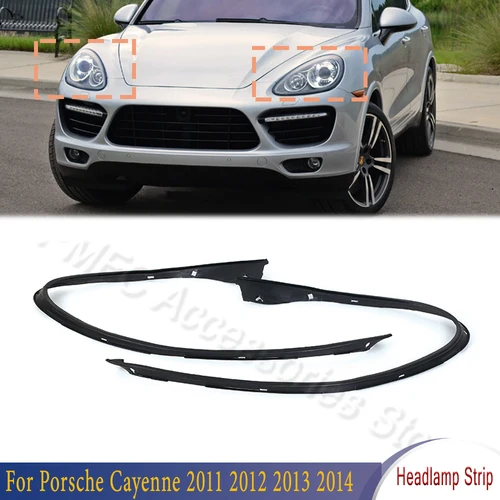 Tira de sellado de goma para faros delanteros de coche, accesorio decorativo de X-CAR para Porsche Cayenne 2011, 2012, 2013, 2014