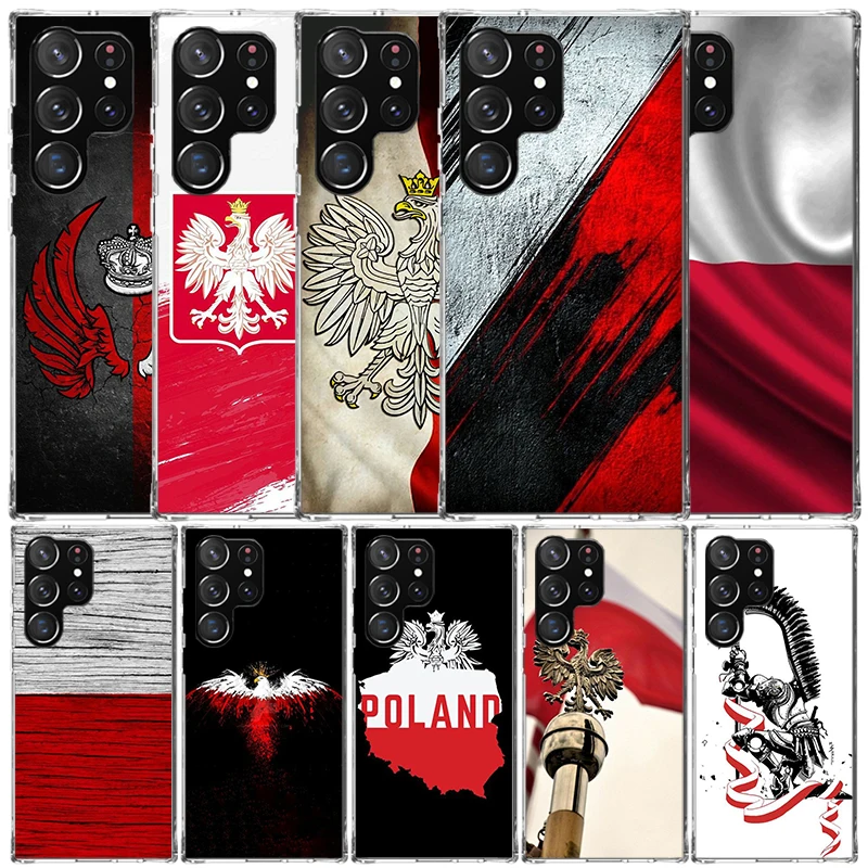 Poland Flag Soft Cover for Samsung Galaxy S25 Edge S26 S24 S23 Ultra Phone Case S22 S21 Plus S20 FE Print Pattern Shell Galaxy S