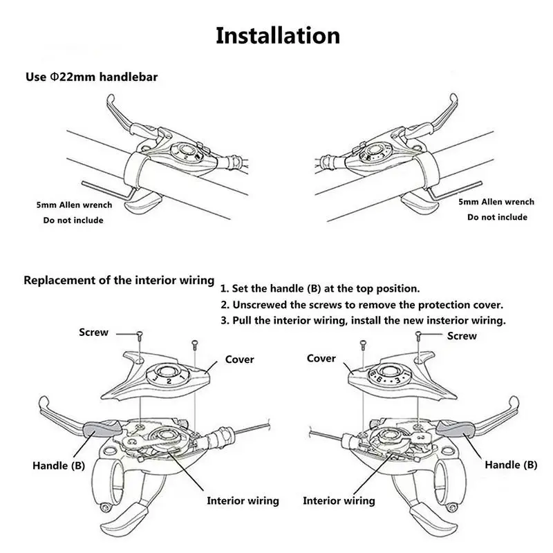 3x8 Speed Shift Lever Shifter Right Left Bicycle Derailleur For Shimanos Acera SL-M310 Mountain Hybrid Cycling Bicycle Parts