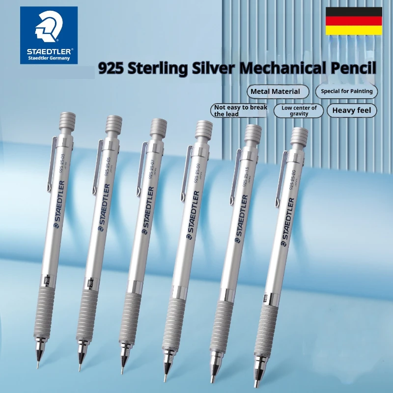 

Staedtler 925/935 Metal Mechanical Pencil 0.3/0.5/0.7/1.3/2.0mm Low Center of Gravity Anti-Break Lead for Pro Sketching&Drafting