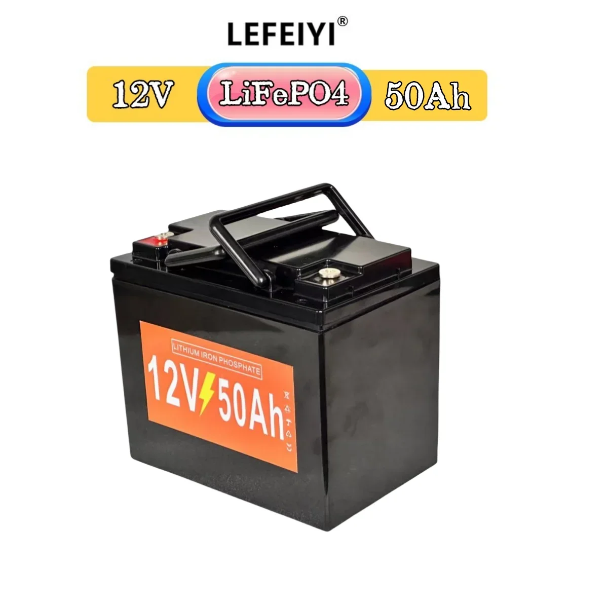 LifePo4 12V, 50Ah Traction Battery,For Golf Cart Outdoor Camping Solar Storage