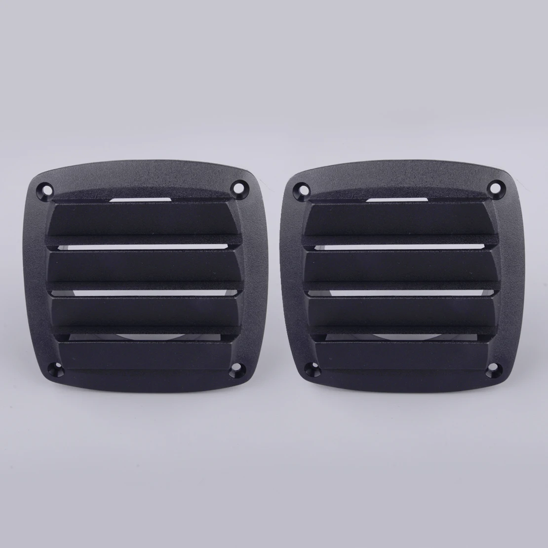 

2pcs 4" Hose Marine Louvered Air Vent Boat Yacht Caravan Hull Outlet Grille Ventilation Black ABS