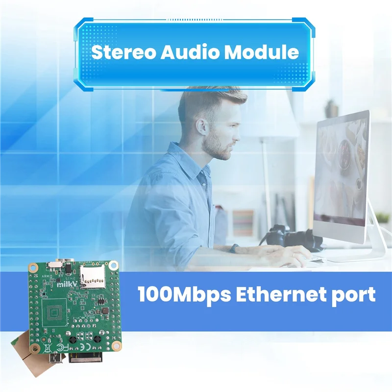 

B50B-2X Milk-V Duo S 512M-WIFI Макетная плата RISC-V Linux Wi-Fi6/BT5 Сетевой порт 100 Мбит/с Модуль Milk-V Duo S 512 МБ SG2000