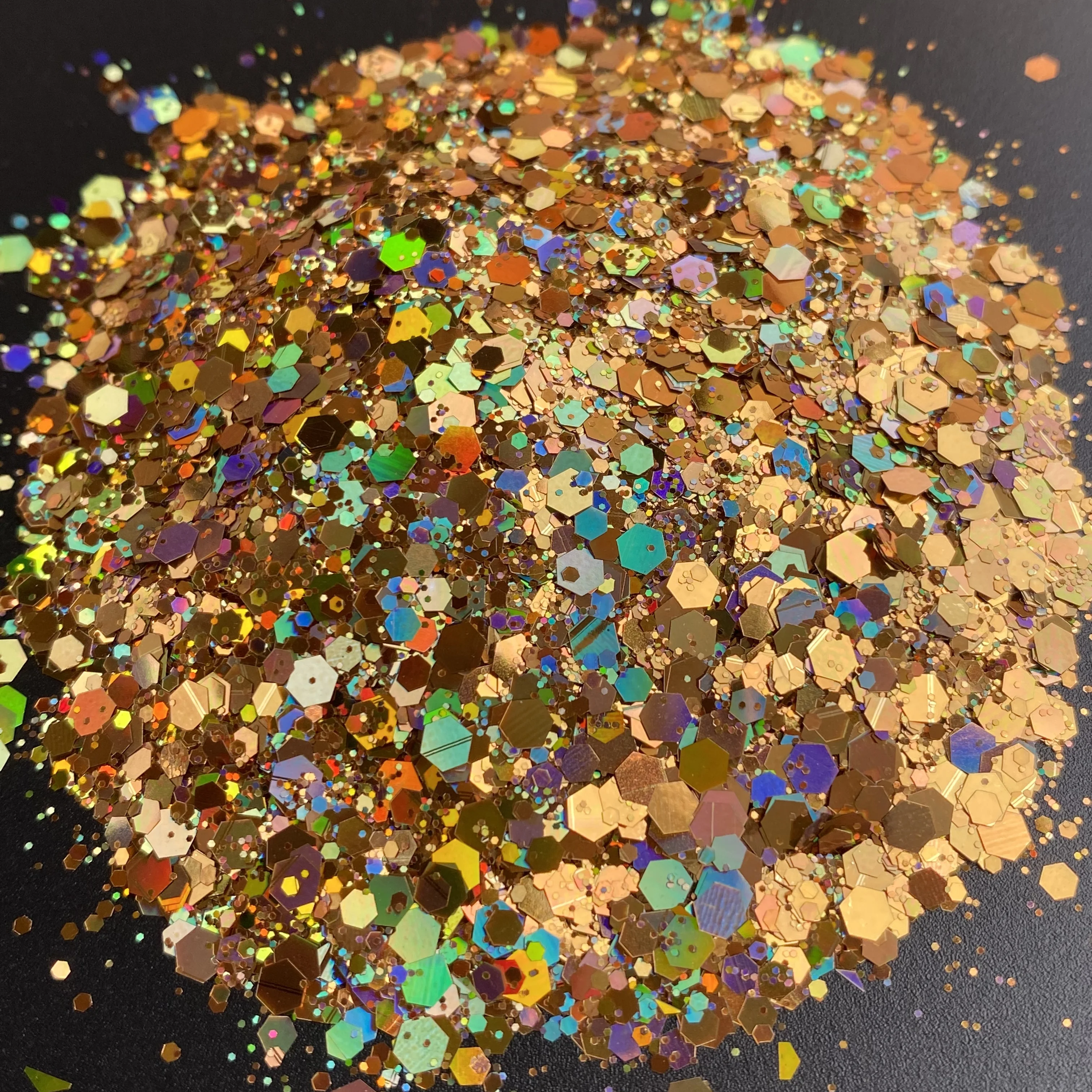 50g/Bag Nail Glitter Sequins Hexagon Shape Holographic Chunky Purple Flake Slices For Tumblers Pens Crafts DIY Epoxy Resin