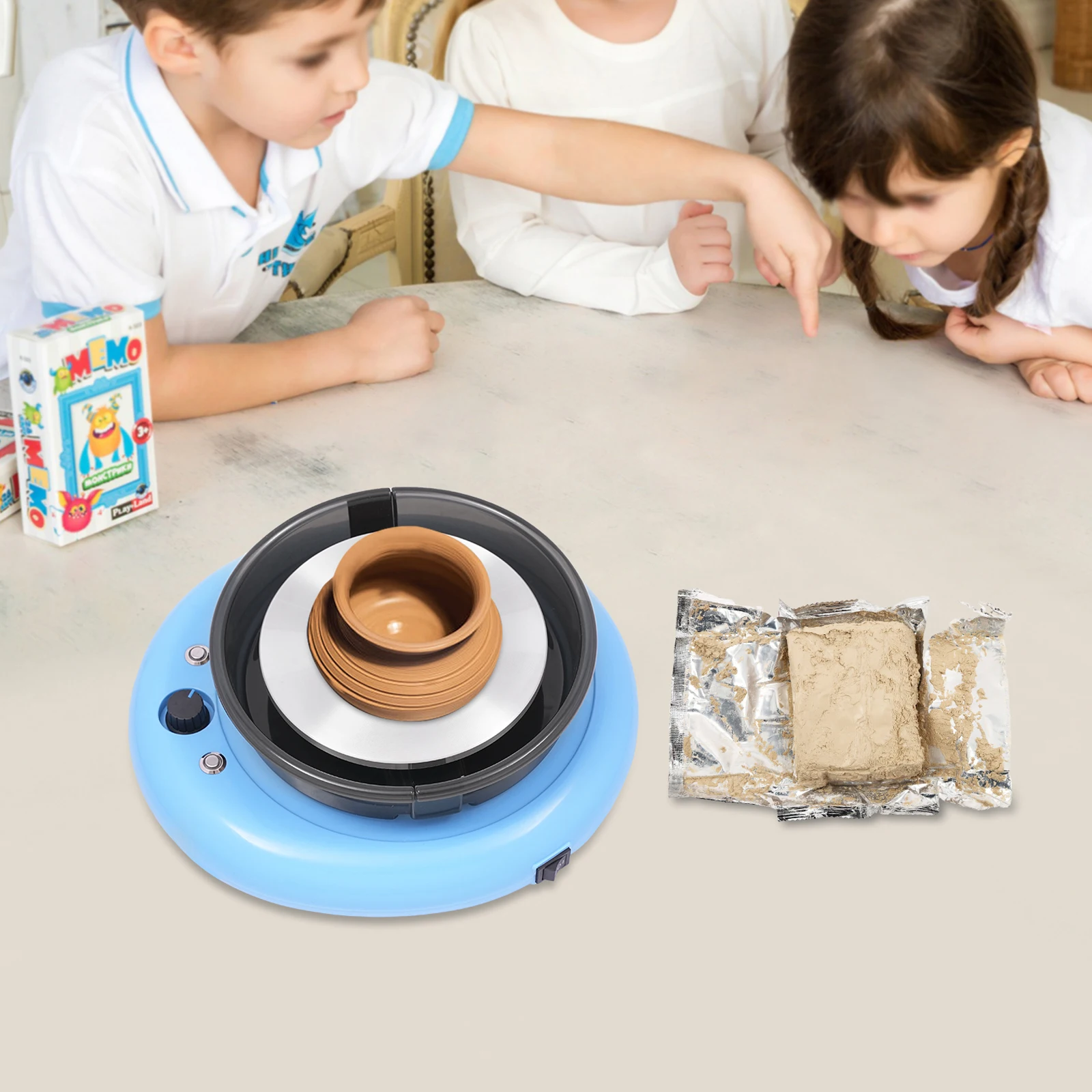 

Adjustable Speed Ceramic Wheel Machine Mini Ceramic Wheel Machine 24.5*22.5*14.5cm 3kg Load-Bearing Capacity Low Noise