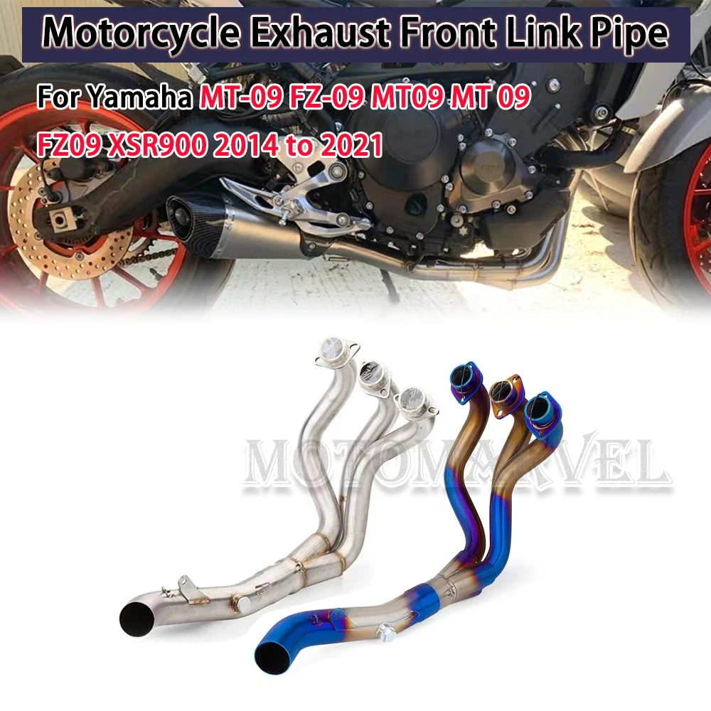 

For Yamaha MT-09 FZ-09 MT09 MT 09 FZ09 XSR900 2014 to 2021 Motorcycle Slip On Exhaust Contact Middle Link Pipe