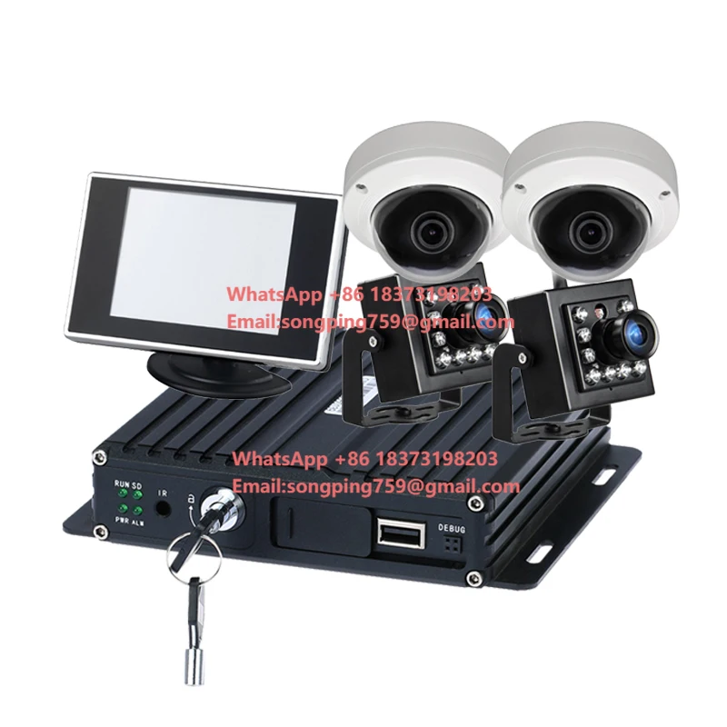 KOPDA Fleet Management 720P AHD 4CH GPS KD-MDR9504-GPS/4G-system Metal Housing 512GB H.264 Mobile DVR Camera System