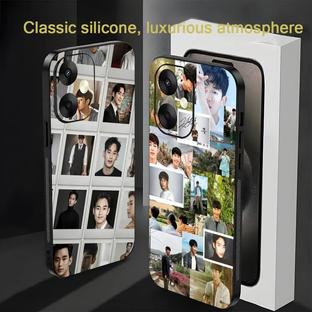 K-Kim SooHyun Popular Star Phone Case For Xiaomi Redmi 14C 13C 12C Note14 13 12 11 10 Pro Plus S Soft Black Phone Cover